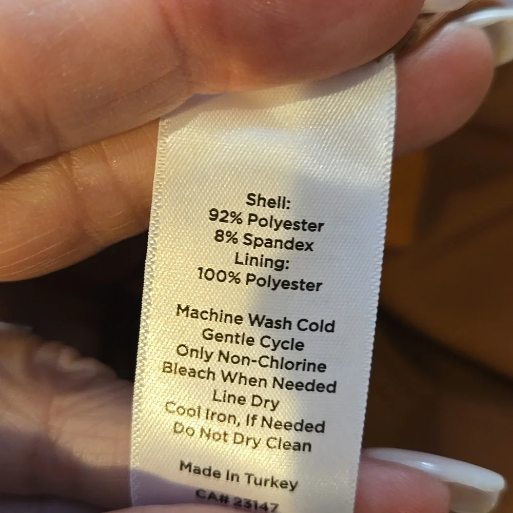 Talbot's Caramel Brown Faux Suede Stylish Pencil Skirt - Picture 7 of 7